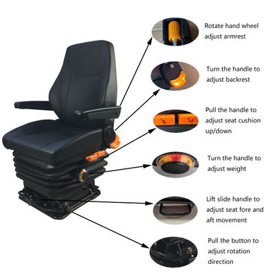satın al Mekanik asılılıklı madencilik koltukları / metro tren sürücüsü koltuğu online manufacture