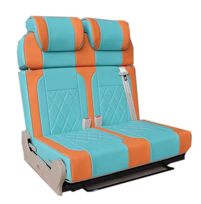 satın al PU Deri Değiştirilmiş RV Van Koltukları Mavi Turuncu Campervan Çift Koltuk online manufacture